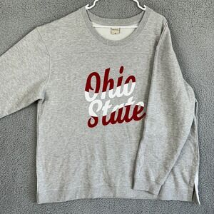 Ohio‎ State Buckeyes Sweatshirt Crew Neck Womens 3X Plus Gray Graphic UG Apparel